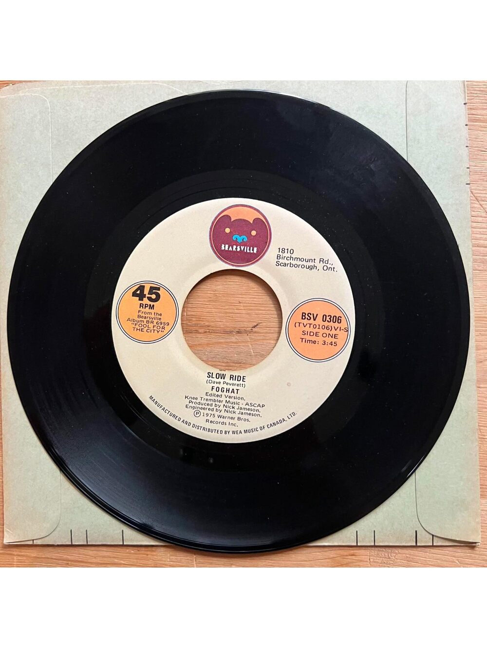 Foghat - Slow Ride/Save your Loving (For Me) 45rpm VG+ R10